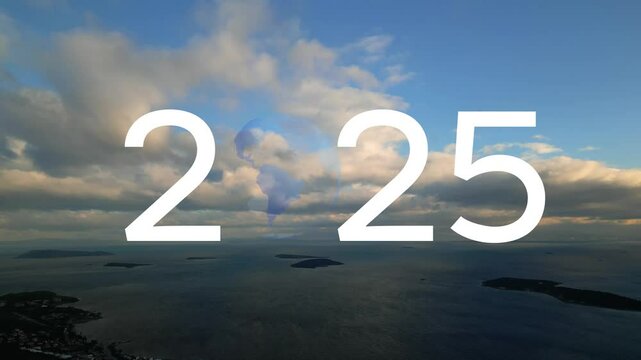 2025 New Year concept. Environmental technology concept. Sustainable development goals. SDGs. hq