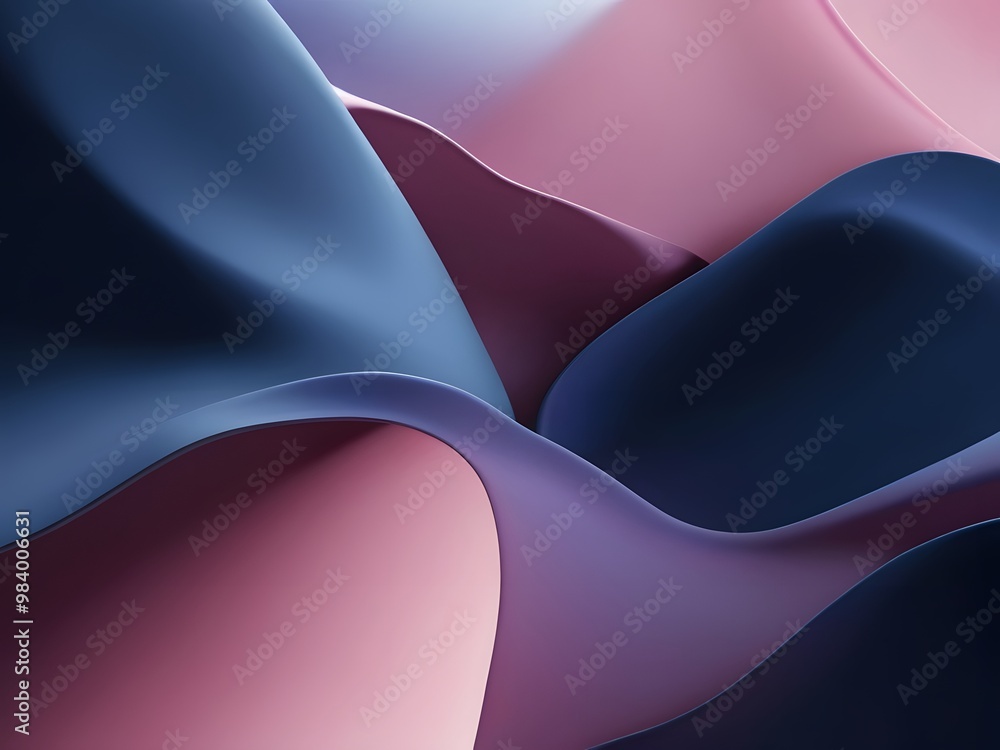 Poster abstract background with subtle and alluring color gradients, combining shades of deep blue mixed wi