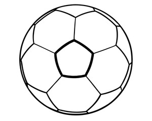 Fototapeta premium soccer ball sketch outline coloring book page line art drawing
