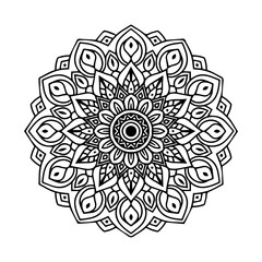abstract floral ornament mandala