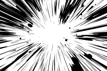 Animating comic speed lines in manga and anime style with alpha channel using three unique concentration lines – radial, vertical, and diagonal – for an engaging effect in cartoons
