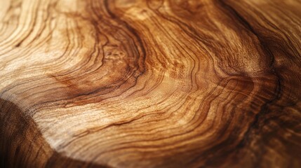Obraz premium Detailed close-up of natural wooden texture with visible grains and smooth polished surface highlighting the rich organic pattern
