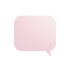 Blank speech bubble on a white isolated background.