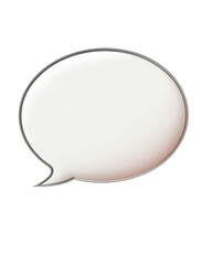Speech bubble, white isolated background