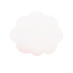 Die-cut cloud shape on a white isolated background.