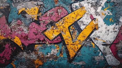 Fototapeta premium Abstract Urban Graffiti Wall Texture Background