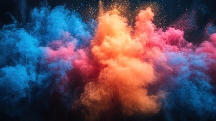 Abstract Colorful Smoke Explosion