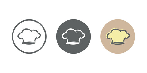 chef hat icon collection set