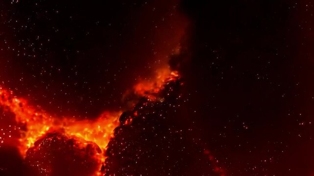 fire burning in the dark