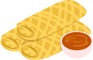 Malaysian food Illustration. Malaysian cuisine.