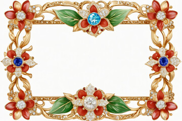 frame with flowers