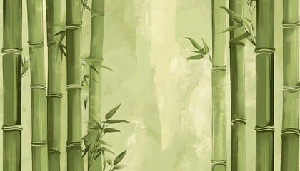 An illustration of a bamboo background