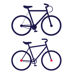 Fototapeta premium silhouette cycle vector icon blue