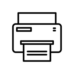 Obraz premium Printer line icon. Printer icon. Printer icon isolated on white background. Transparent background, minimalist symbol. Vector images