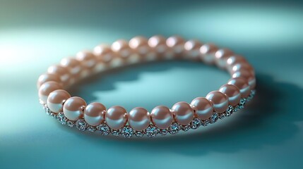 Jewelry, Proposal and Holiday Gift. Fancy Design of a Necklace in Platinum with Diamonds and Pearl. Platinum with Round Pearls and Diamonds.