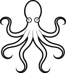 Octopus silhouette vector illustration design