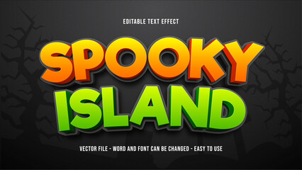 Spooky halloween editable text effect, cartoon text style effect