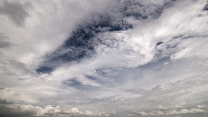 Obraz premium Dark sky with stormy clouds. Dramatic sky rain,Dark clouds before a thunder-storm.