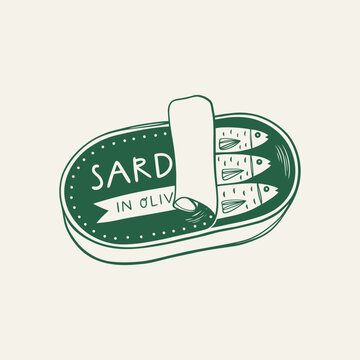 sardines in olive oil can drawing clip art preview