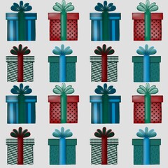Colorful gift boxes pattern for festive celebrations and special occasions