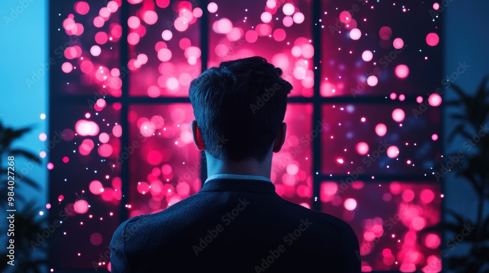 Poster a data scientist surrounded by screens displaying various visualizations, demonstrating the analysis