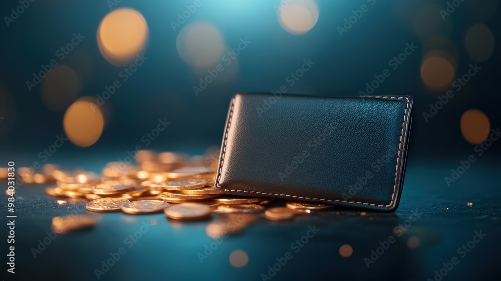 Poster a close up shot of a cryptocurrency wallet displaying transactions, showcasing the use of blockchain
