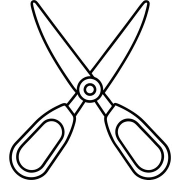 recommend clip art: tailor scissor outline coloring book page line art drawing