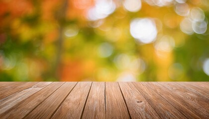 木 板 秋 落ち葉 黄色 オレンジ ボケ効果 自然 季節 美しい 平和 静けさ 木目 テクスチャー 暖かい 落ち着き 環境 屋外 光景 デスク