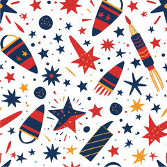 Obraz premium Seamless patterns background of celebrate Festival