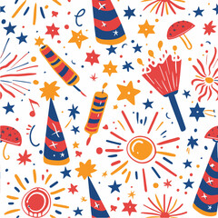 Seamless patterns background of celebrate Festival