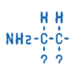 search formula of vaccine doodle icon sketch vector. search formula of vaccine sign. isolated symbol illustration