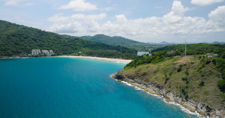 Obraz premium Drone flying view capture Phuket Beach 