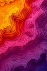This piece showcases vibrant abstract layers that beautifully represent sunset colors in a dynamic and fluid artistry