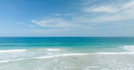 beautiful landscape Sea sky horizon blue sea blue sky.
