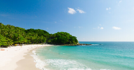 Nature video Beautiful nature landscape view of island beach on holiday good weather day Location Phuket Thailand on 2025 Year