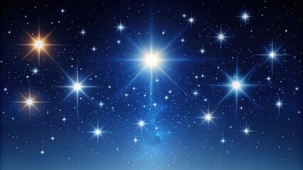 Fototapeta premium Artistic interpretation of a dark sky adorned with radiant stars depicted in a minimalist manner Close-Up