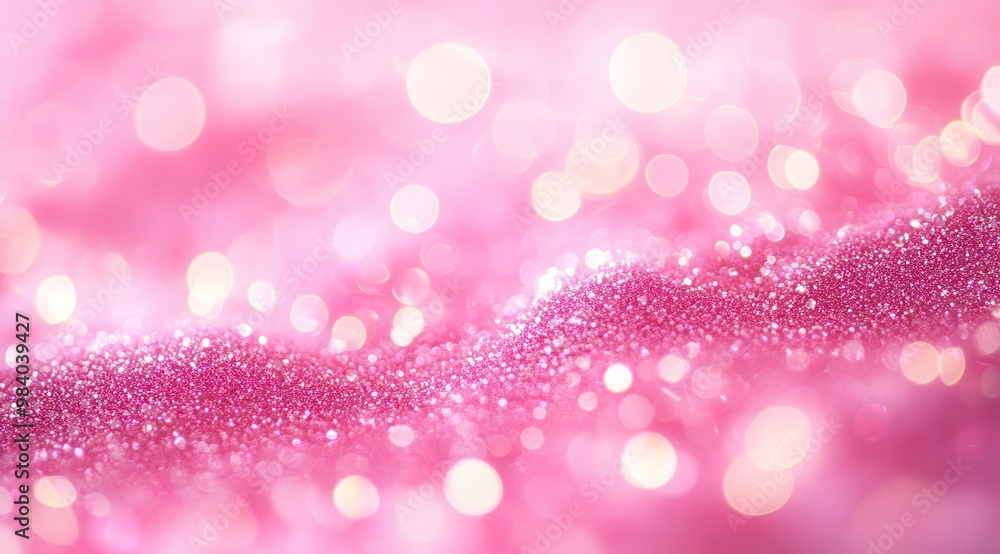 Poster a pink background with a lot of sparkles. the sparkles are scattered all over the background, creati