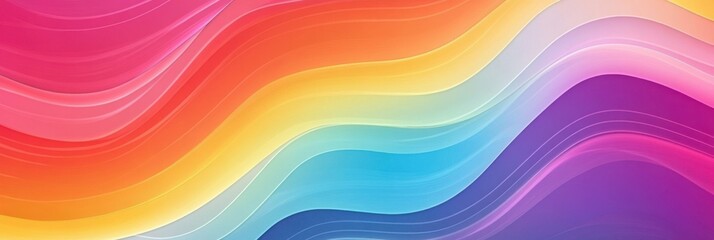Obraz premium A colorful wave with a rainbow in the middle. The colors are bright and vibrant, creating a sense of energy and excitement. The wave appears to be moving, giving the impression of motion and life