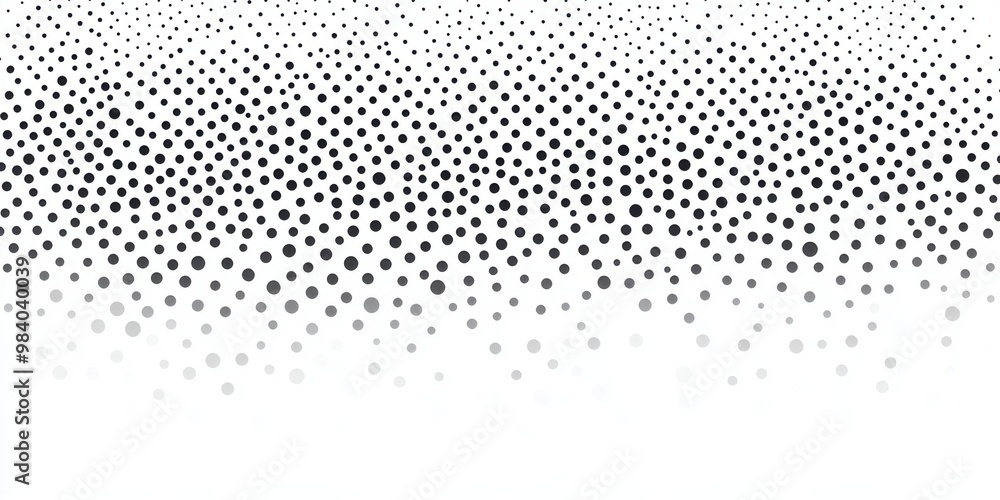 Poster a black and white image of a white background with a lot of small dots. the dots are scattered all o