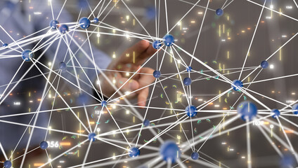 Abstract technology geometric and data