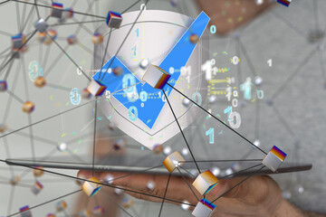 Cybersecurity and information or network protection. Future technology web