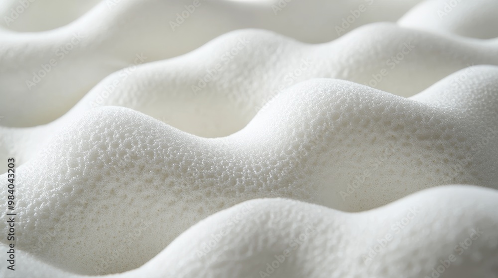 Poster a textured wave pattern creates a soft, white surface reminiscent of undulating foam or fabric.