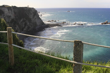 Ermita de La Regalina, acantilados y playa de Cadavedo Asturias.