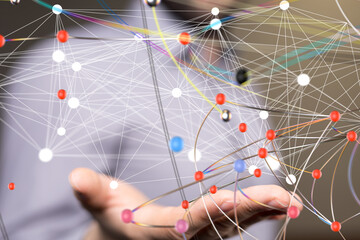 conference Digital Network and data concept 3d - 3d
