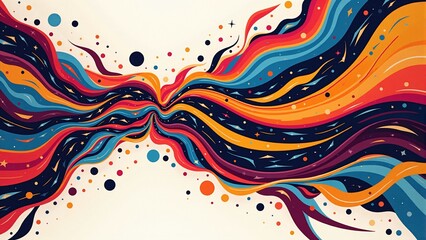 Abstract lines and shapes forming a modern tribal-inspired design