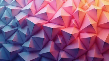Repeating triangular prisms with gradient colors for a 3D effect