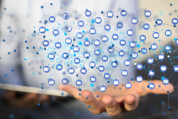 data network 3d digital info