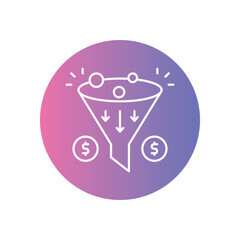 Marketing Funnel vector icon stock illustration