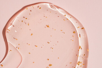 Elegant 24k Gold Cream Gel Texture and Smears