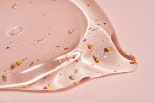 Luxurious 24k Gold Cream Gel Textures and Smears